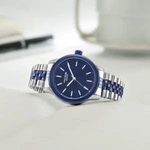 Sonata Poze Quartz Analog Blue Dial Stainless Steel Strap Watch For Men